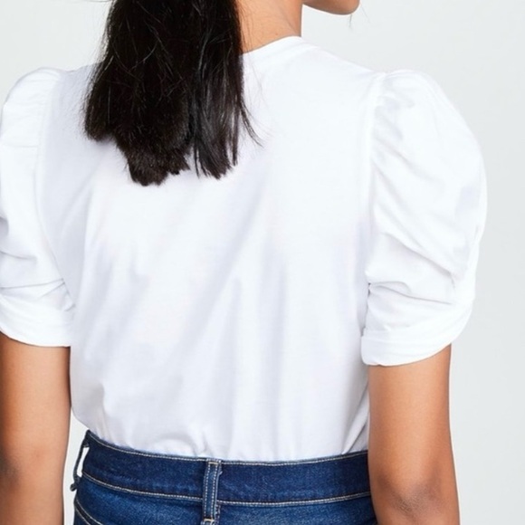 New! A.L.C. Kati puff sleeve white tee XS - Picture 4 of 9